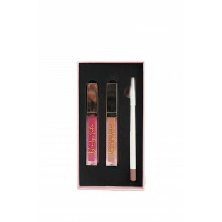 Palette Lèvres Glow Up By Nadia – Trio Essentiel Nude & Chaud