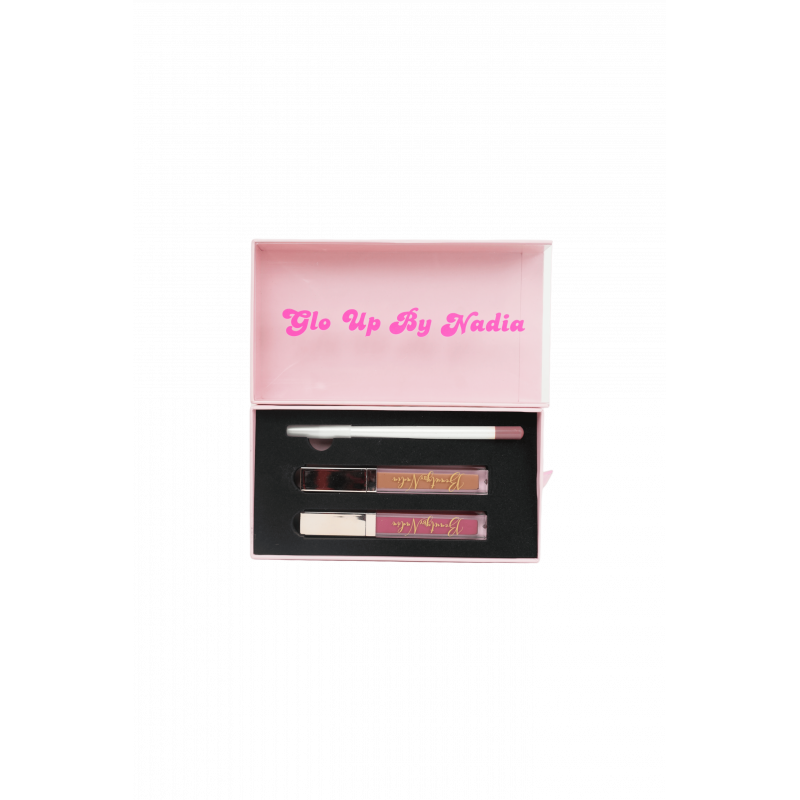 Palette Lèvres Glow Up By Nadia – Trio Essentiel Nude & Chaud