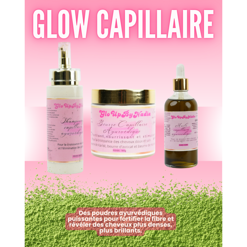 Huile Capillaire | Brillance, Nutrition & Pousse | Glow Up By Nadia
